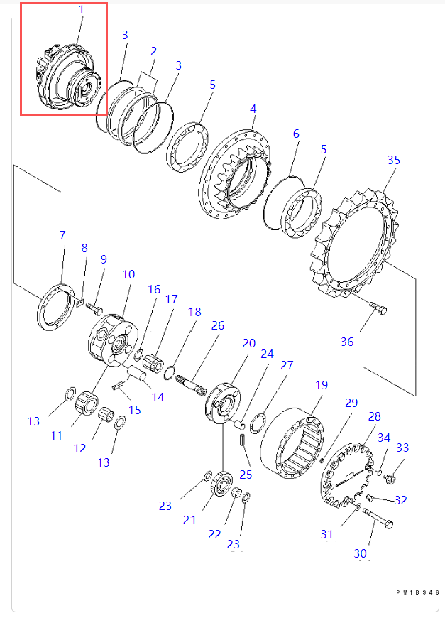 PC200-7 行走马达 PC200-7 Commandes