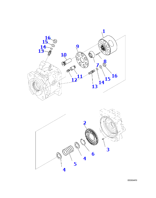 WB93,WB97液压泵（2）