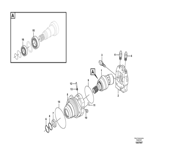 EC460 DH500行走马达
