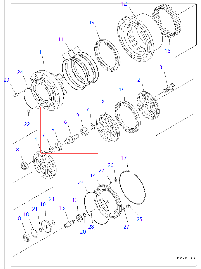PC60-7 Ensemble de pi&egrave;ces d&eacute;tach&eacute;es PC60-7