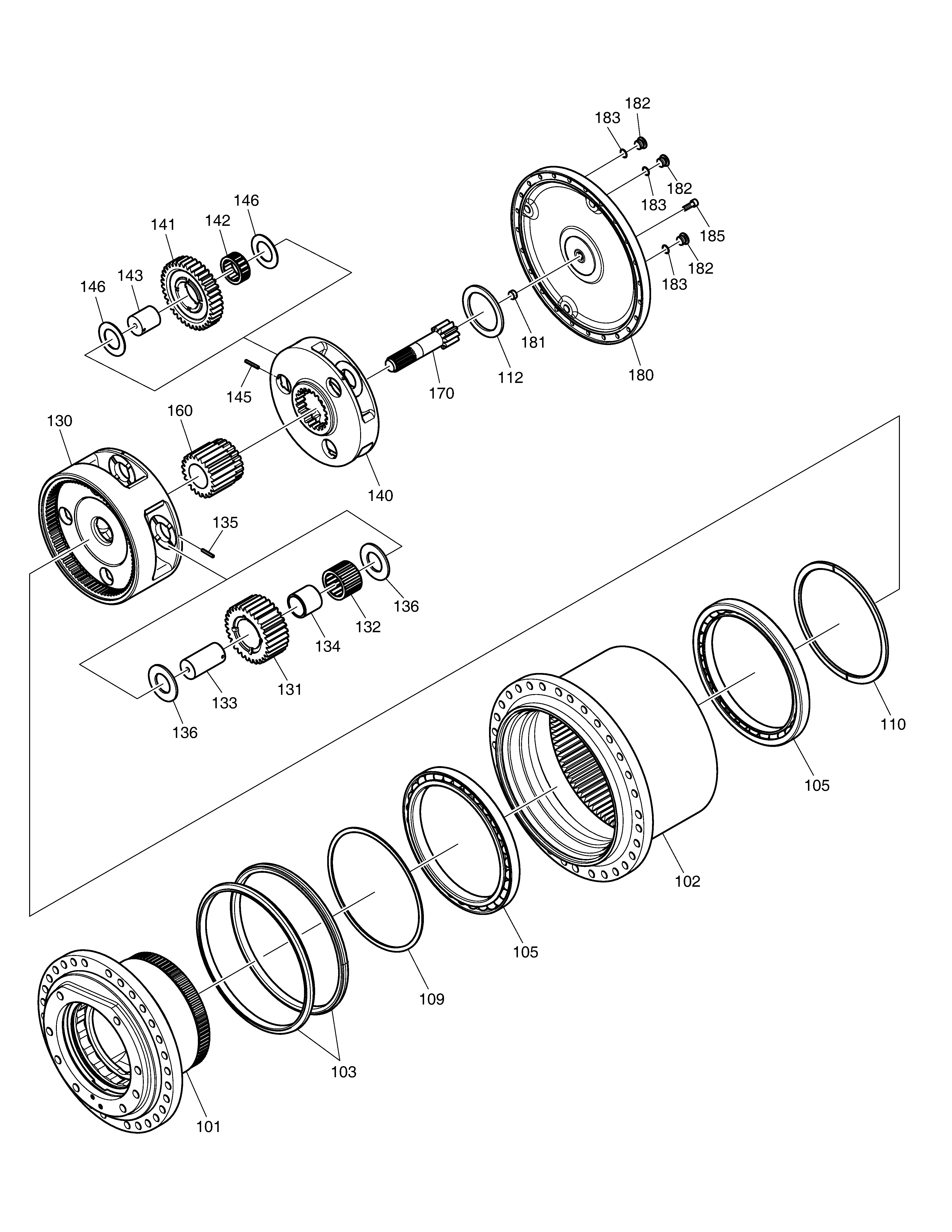 DX300-9 行走牙箱